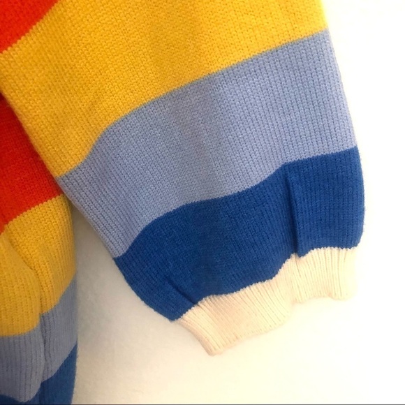 Rainbow Striped Crew Neck Sweater - Picture 3 of 16
